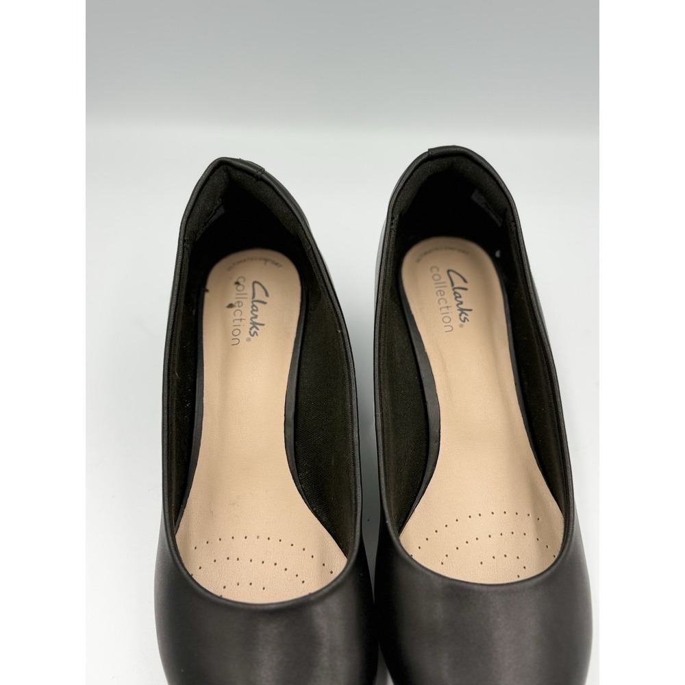 Clarks Teresa Step Pump Heel Shoes Women's 9.5M  Black Pointed Slip On Casual - Picture 5 of 10